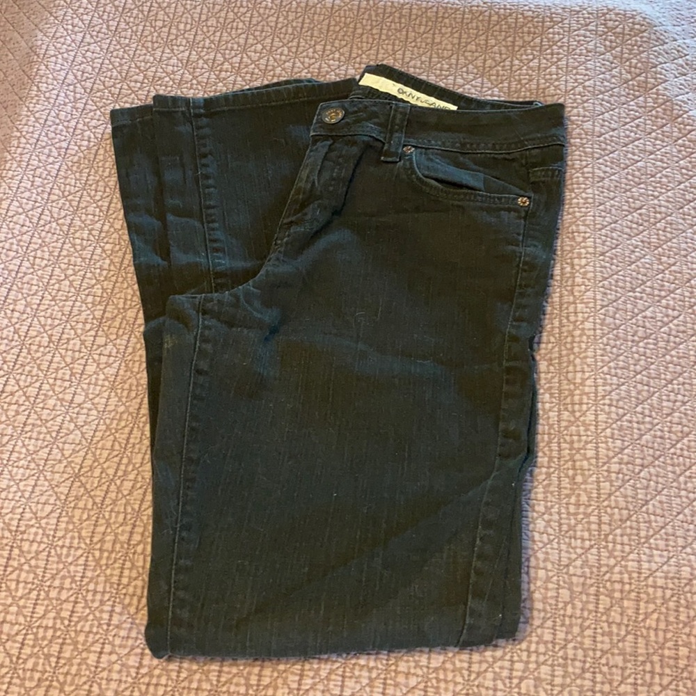 DKNY black straight leg jean